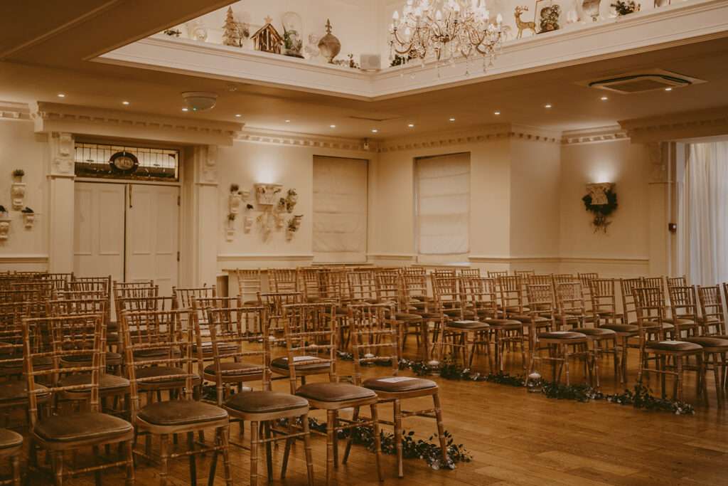 wedding ceremony room interior at Ashfield House